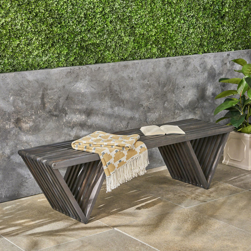 Modern Triangular Design Bench, Mudroom Bench