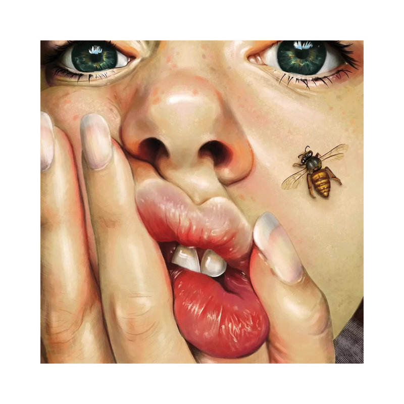 Honeysuckle by Teodora Jelenic - Painting on Canvas, 45.72 cm H x 45.72 cm W x 1.91 cm D, Wrapped Canvas