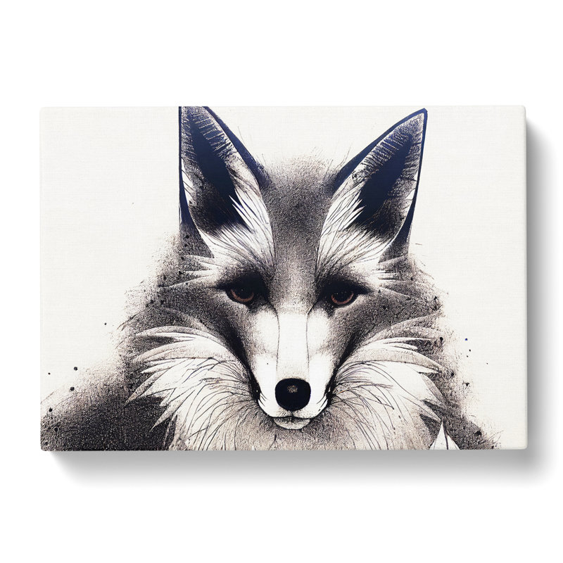 Edgy Fox - Wrapped Canvas, 35cm H x 50cm W x 3cm D