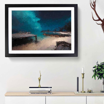 Midnight at the Bahamas in Abstract - Picture Frame Graphic Art Print