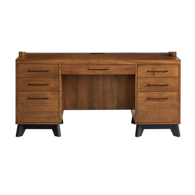 Annahbella Credenza Desk with Built-In Electrical Outlet