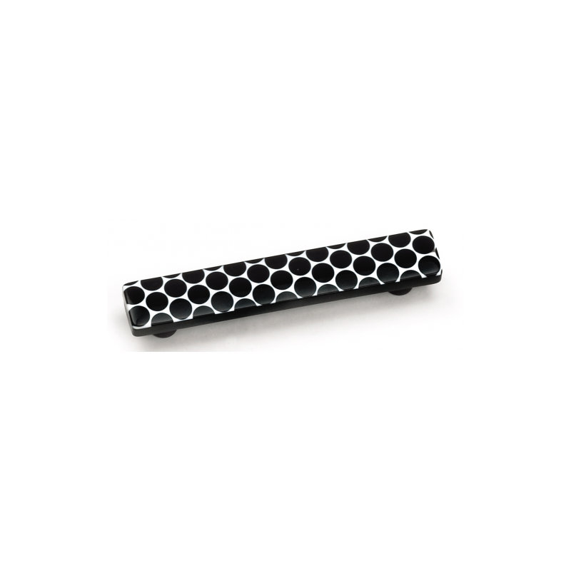 (Paquet de 5) Poignée rectangulaire safari à pois noirs de 3-3 / 4 po