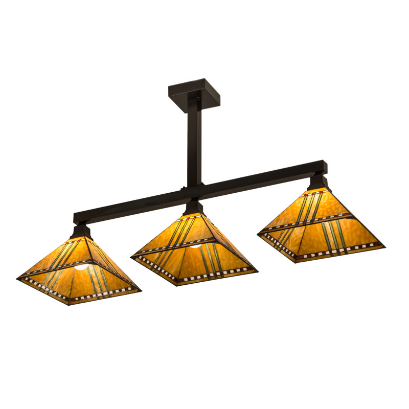 Finkel 3 - Light Pendant, 26" H x 48" W x 13" D, Craftsman Brown