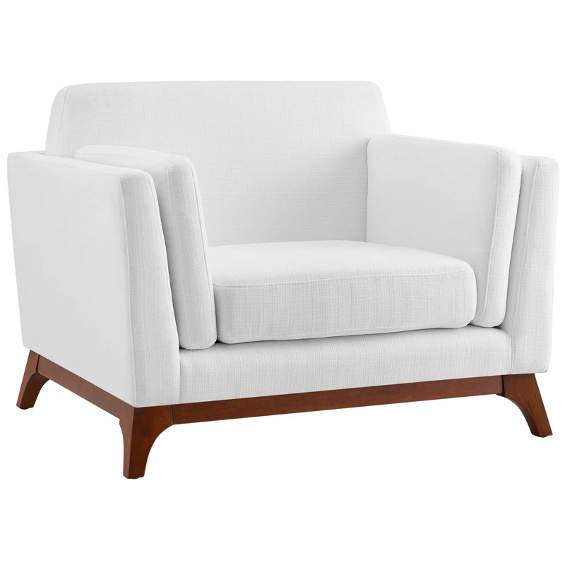 Fauteuil Chance, Polyester blanc