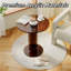 Table d'appoint ronde en acrylique, table de chevet moderne et minimaliste, petite table basse pour salon, bureau ou chambre, décoration intérieure, marron