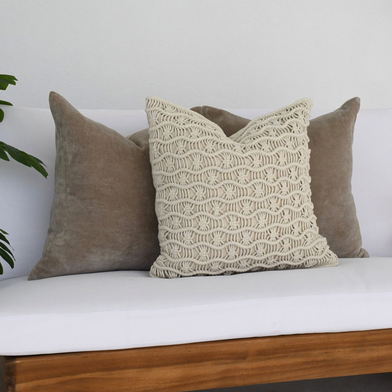 Macramé de coton naturel
