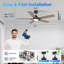 Ventilateur de plafond noir 52 po à 5 pales avec lumière DEL, télécommande et commande vocale via Alexa, à intensité variable-1773898605-1773898592-1773513563
