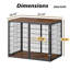 Meuble cage pour chien de 47 po avec 3 portes, pour grands et moyens chiens, brun rustique