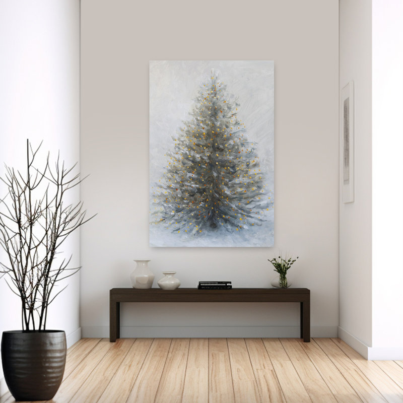 Art contemporain arbre de Noël contemporain abstrait, H 60 po x l 40 po