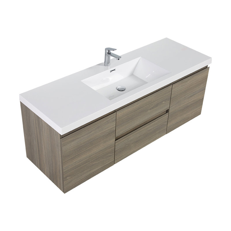 60" Floating Bathroom Vanity With Sink