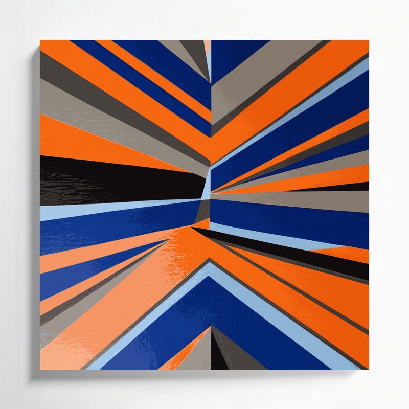 Hard Edge 65 Gray Canvas Wall Art