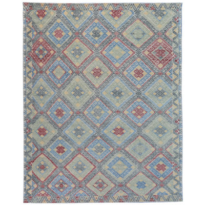 Wool Moroccan Area Rug in Ivory