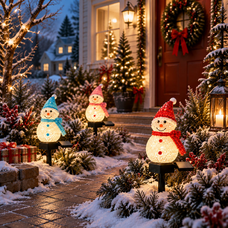 Lumières de paysage solaires imperméables décoratives solaires pour Noël, Multicolore