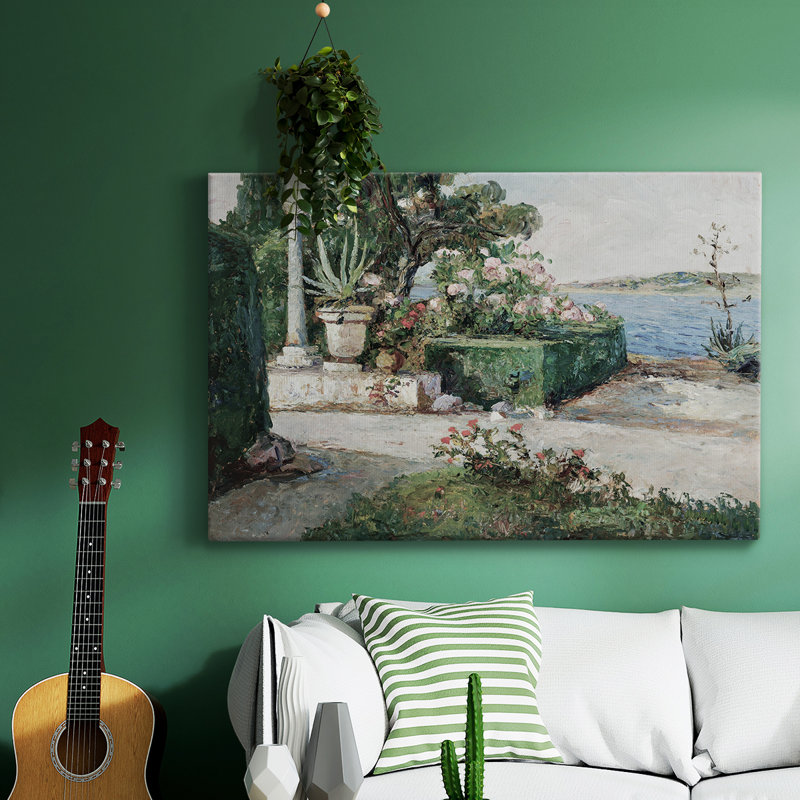 Paysage rétro - DL, H 19 po x l 28 po x P 1,5 po, Toile tendue