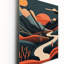 Horloge murale pin moderne avec montagnes en terre cuite II-282401880