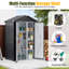 Outdoor Lockable 4 ft. W x 2 ft. D Metal Vertical Storage Shed