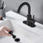 Robinet pour salle de bain à poignée simple avec drain-93816112
