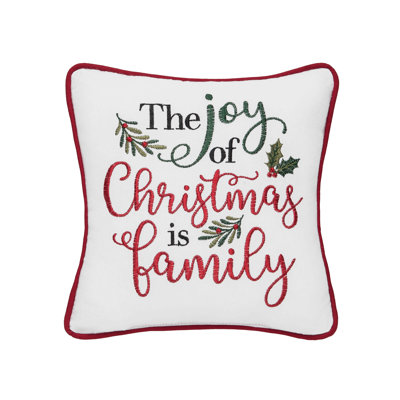 Joy of Christmas Family Pillow