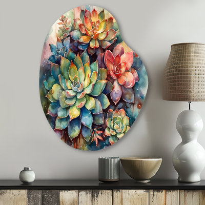 Manuli - Cactus en forme de poire, art mural en métal asymétrique