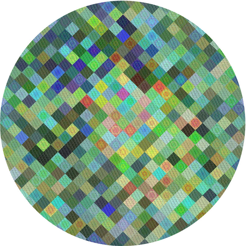 Bayviewpark Geometric Indoor Rug, Round 8'