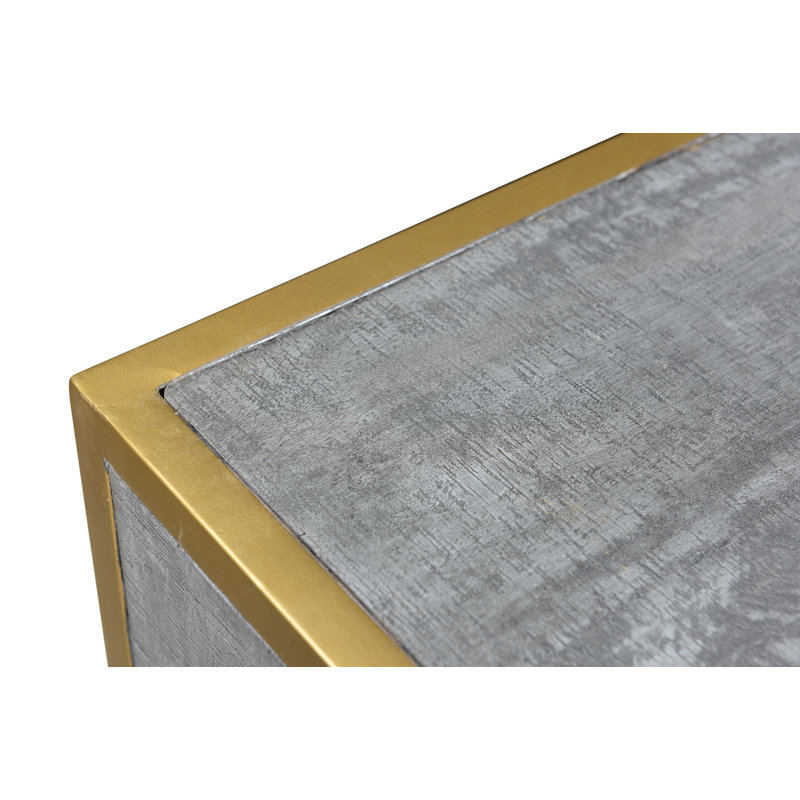 Coombes 59'' Solid Wood Sideboard, Gold/Gray