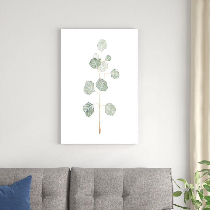 Douce branche d'eucalyptus II, H 36 po x l 24 po x P 1,25 po