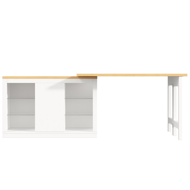 120 cm W Kitchen Island, White