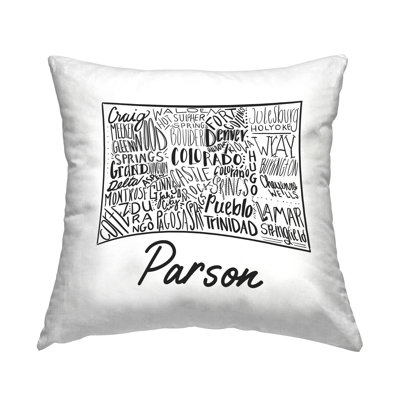 Colorado State Cities Personalized Printed Throw Pillow by The Saturday Evening Post