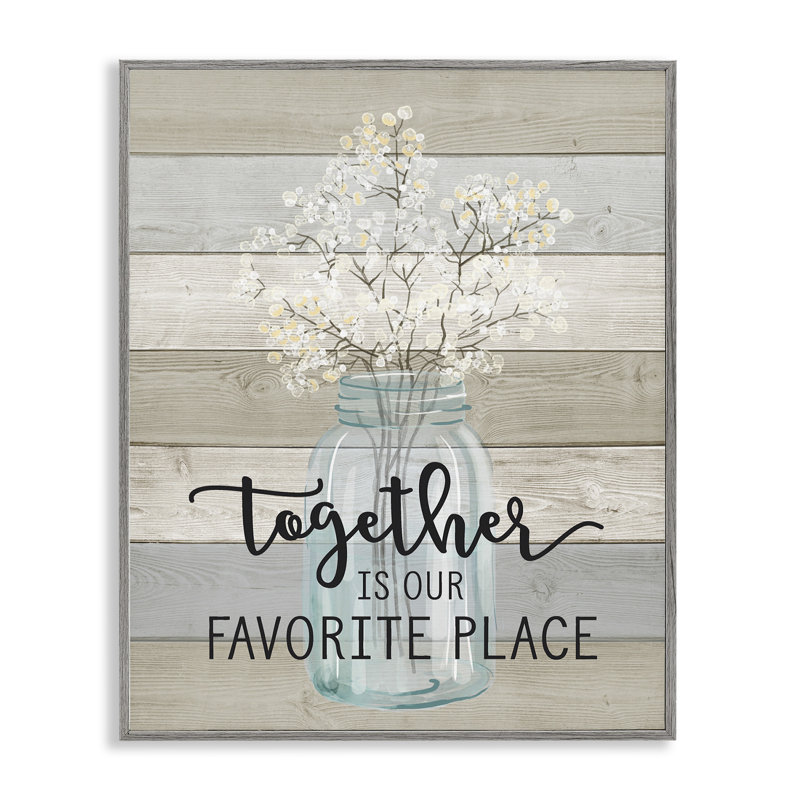 «Together is our Favorite Place», impression, H 20 po x l 16 po, Estampe numérique Farmhouse