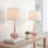 Ensemble de lampes de table en verre 29 po Musselman