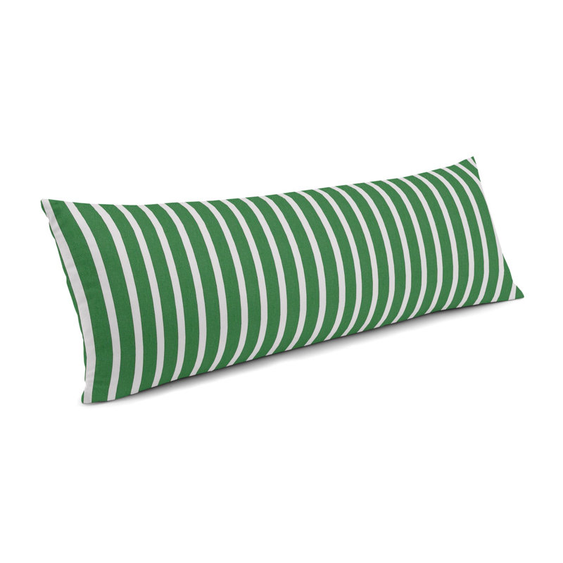 Sunbrella®Shore Striped Outdoor Throw Pillow, Flame Red, 14" x 36"