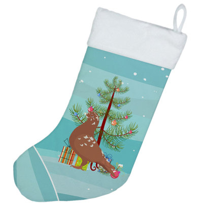 Chaussette de noël africain hibou pigeon