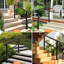 Outdoor Handrails Fits 1 to 4 Steps,Adjustable Height Stair Handrail 51"X 38",Integrated Design at Handrail,Staircase Handrail Step