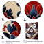 Floral Red And Blue Turkish Tiles 2 - Abstract Floral Wall Art-306622254-306622249