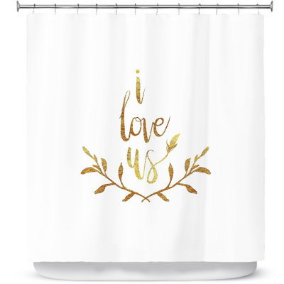 Rideau de douche simple i love us