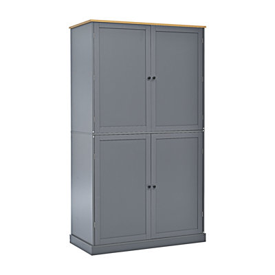 Grande armoire de rangement autoportante avec tablettes réglables