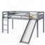 Lit simple mezzanine bas avec glissade-1464101376