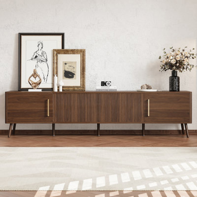 TV Stand With Soft-Closing Hinges For Tvs Up To 85"