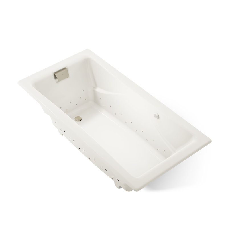 Tea-for-Two 72-In Heated Bubblemassage Air Bath, Biscuit