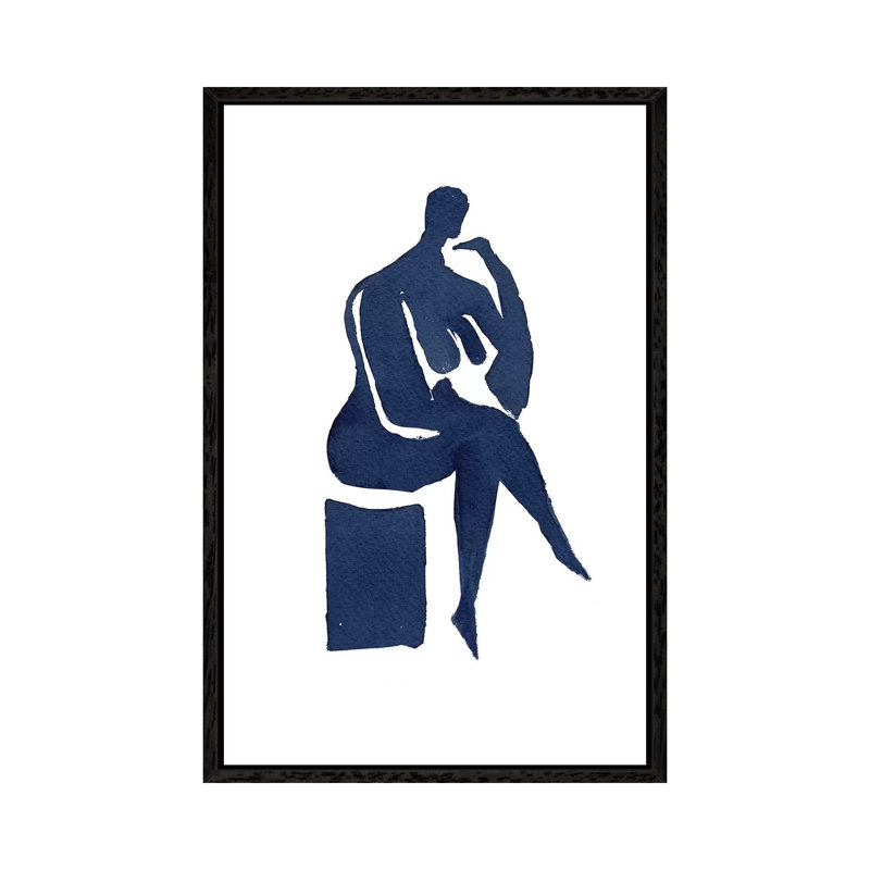 Thoughts 1 Piece Wall Art on Canvas, 66.04cm H x 45.72cm W x 3.81cm D, Black Framed