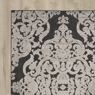 Tapis intérieur / extérieur noir Rancho Palos Verdes