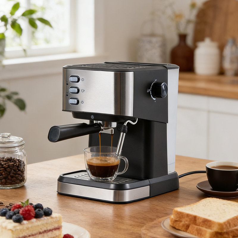 1.5L Espresso Machine with Milk Frother
