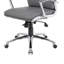 Fauteuil de direction pivotant Dave avec finition en métal chromé, vinyle gris-117561372
