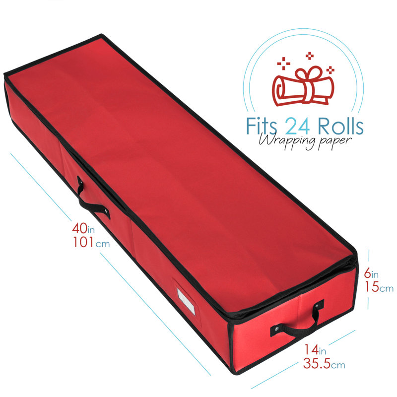Rangement pour papier cadeau de Noël, Rouge