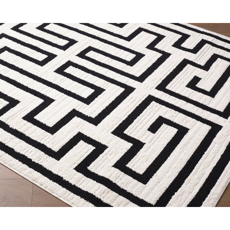 Rachel Zoe X Livabliss The Studio Edit Machine Woven Rug, Black/Gray, Rectangle 5'3" x 6'12"
