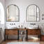 Arched Metal Framed Wall Mirror Bathroom Mirror Dresser Mirror, 100×75 cm/120×55 cm-2054041907-2054041911