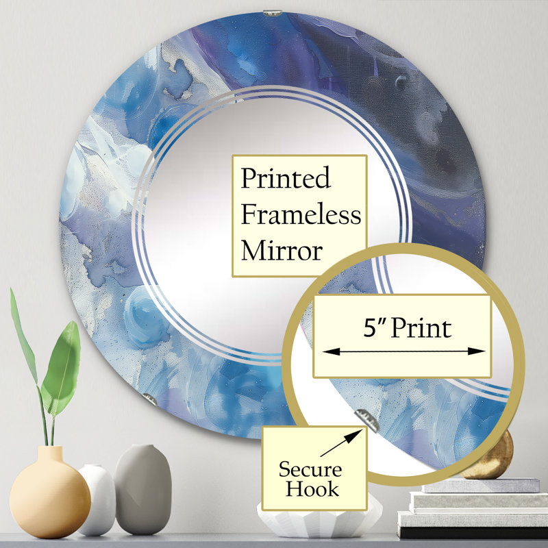 Into the Stream I Accent Bathroom / Vanity Mirror, 23.6" H x 23.6" W