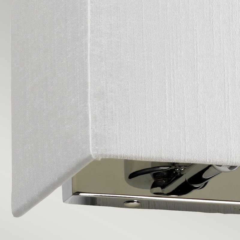Zanders Flush Mounted Sconce, 23cm H x 38cm W x 12.8cm D, Polished Chrome