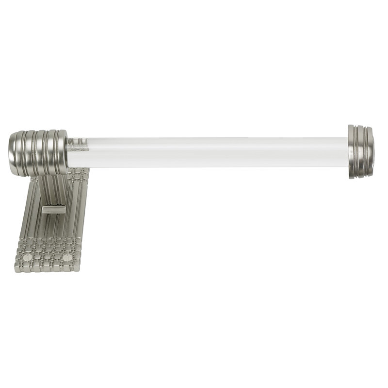 WILTON 12" HAND TOWEL RIGHT, ACRYLIC HANDLE; ANTIQUE NICKEL FINISH, 3.75" H x 12.75" W x 4.75" D, Satin Nickel