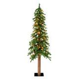 5' H Lighted Artificial Pine Christmas Tree